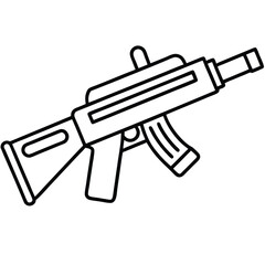 PTR 91 gun , police weapon vector design, military vector design illustration.