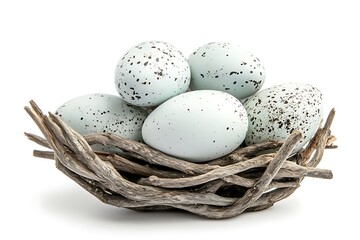 Duck egg isolated on white background