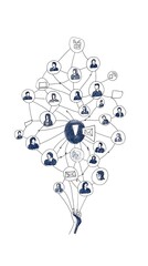 Network Connection with People, and Communication.