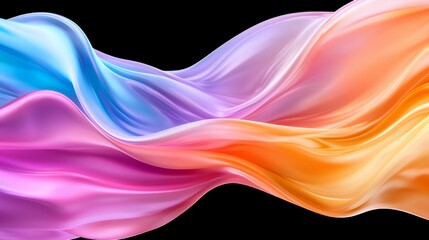 Colorful Flowing Fabric Waves Creating Dynamic Abstract Background