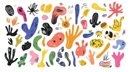 Fototapeta premium Colorful Abstract Illustrations for Children’s Art and Design Projects