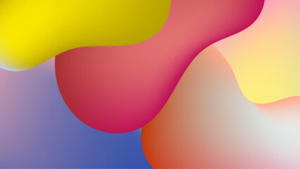 colorful abstract shapes blend together in a smooth and flowing composition modern artistic backdrop vector illustration, perfect for digital banner, business presentation, and social media design