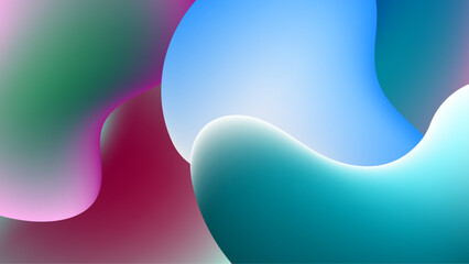 colorful flowing shapes in vibrant hues blend seamlessly creating a captivating abstract design vector illustration, great for digital banner, website background, and business presentation