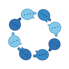 Feedback Loop - Circular Cycle of Chat Bubbles Representing Iterative Feedback