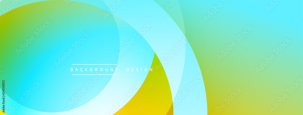 Aufkleber Abstract composition with layered circular elements, blending gradients and soft transitions, creating a sense of depth, motion, and visual harmony