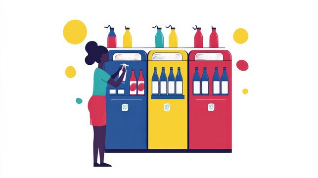 Person Refilling Water Bottle at Hydration Station