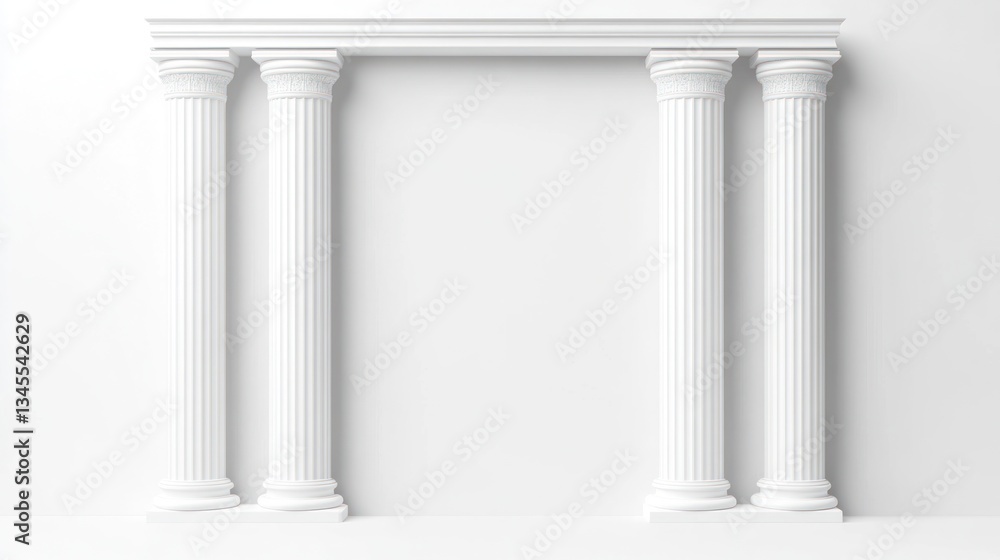 Aufkleber white columns archway on a plain background