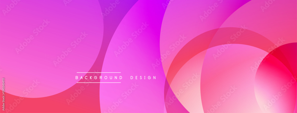 Poster Layered circular shapes in vivid colors form a gradient-rich abstract design with smooth transitions, depth effects, and a modern, futuristic aesthetic