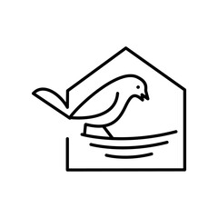 Bird Nest logo icon design illustration