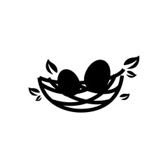 Bird Nest logo icon design illustration