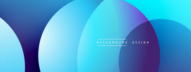 Layered circular shapes in vivid colors form a gradient-rich abstract design with smooth transitions, depth effects, and a modern, futuristic aesthetic