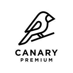 Canary Bird logo icon design illustration
