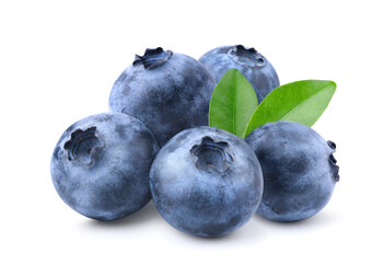 Obraz premium Blueberries isolated on white background.