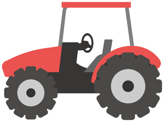 赤い色のトラクター