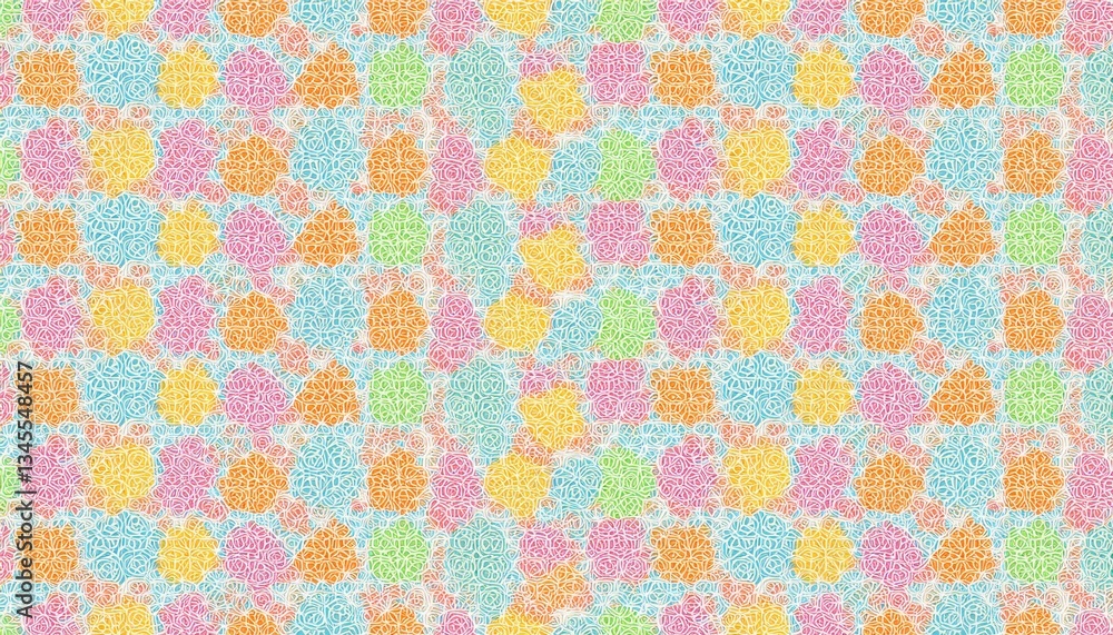 Poster spring and summer background. simple light bright seamless pattern with small color dots. generated 