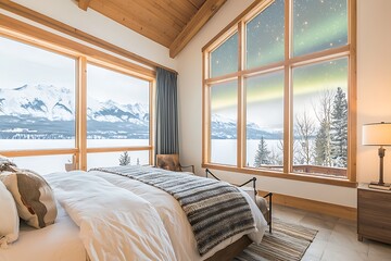 Mountain View Bedroom for Winter Luxury.