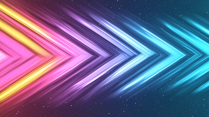 Obraz premium Abstract Neon Arrows Graphic Design