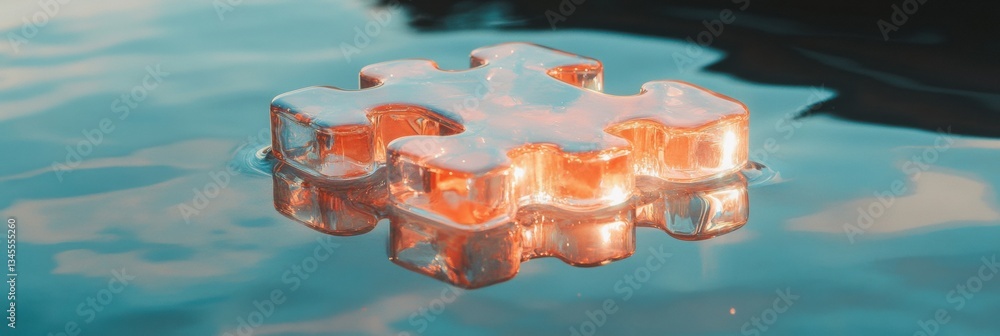 Aufkleber Take A Wild Guess Day Luminous Puzzle Innovation - Minimalist Problem-Solving Metaphor for Strategic Decision Making in Digital Transformation Era
