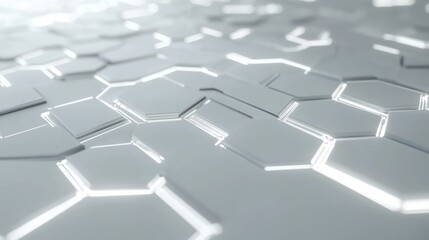 Abstract white honeycomb pattern, technology background, futuristic design, surface texture, for website or presentation