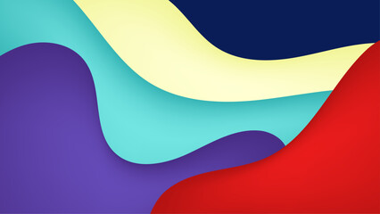 colorful vibrant abstract wave patterns create a dynamic background in warm and cool tones vector illustration, perfect for wallpaper, presentation design, or digital business content