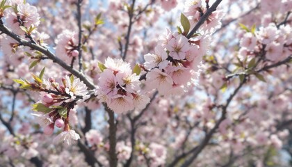 Obraz premium Close-up of the peach blossom scene in spring