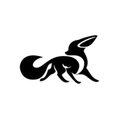 Fennec Fox logo icon design illustration