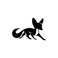 Fennec Fox logo icon design illustration