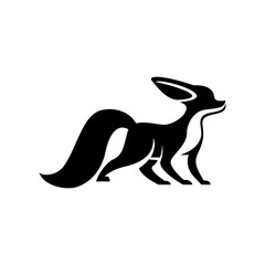 Fennec Fox logo icon design illustration