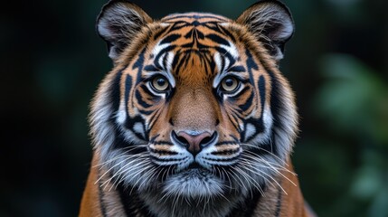 Fototapeta premium magnificent sumatran tiger with a focused gaze