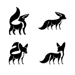 Fennec Fox logo icon design illustration
