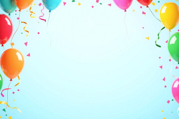 birthday background with balloons and confetti birthday background background