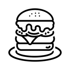 Vector multi color icon for Mexican whopper