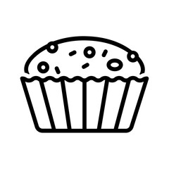 Vector multi color icon for muffin