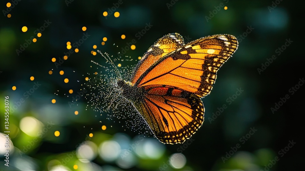 Poster a butterfly net collecting digital data.
