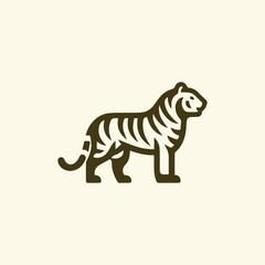 Minimalist tiger logo