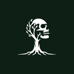 Skull tree logo