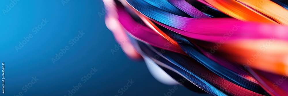 Fototapete Fluid Dynamics Immersive Abstract Gradient Wave Design - Cutting-Edge Digital Art Visualization for Tech Innovation and Creative Branding Campaigns