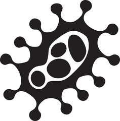 Simple vector silhouette of a bacteria illustration design
