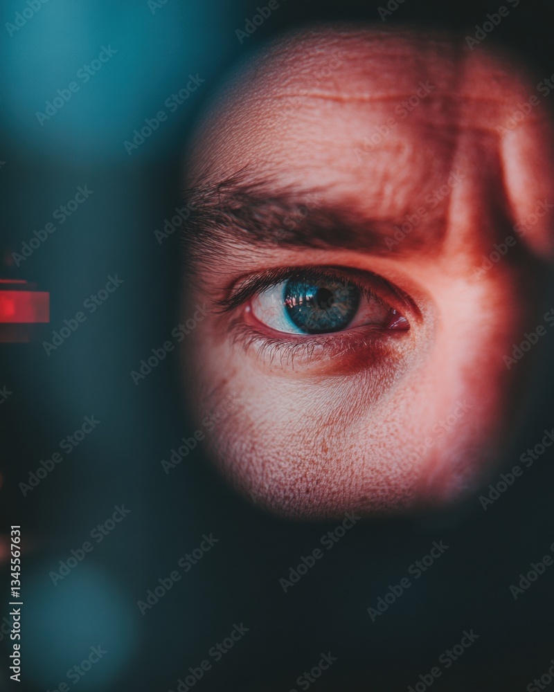 Poster immersive visual storytelling cinematic close-up of professional camera lens capturing artistic tech