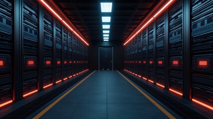 Data center security measures high-tech facility digital infrastructure modern environment futuristic viewpoint