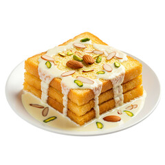 Shahi Tukda: Indian Bread Pudding Recipe on Transparent  background