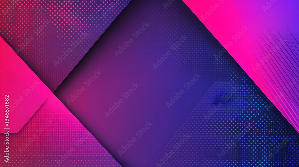 Poster an abstract geometric design with gradient colorful layered shapes