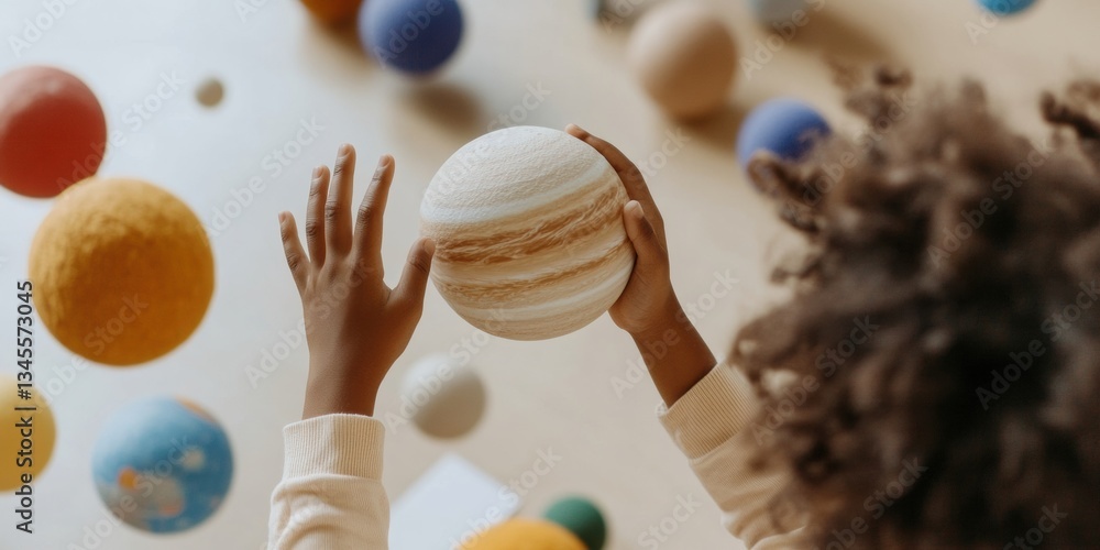 Poster Immersive AR Learning Gen Z Students Exploring Interactive Planetary Systems in Cutting-Edge STEM Education Environments - Futuristic Classroom Innovation