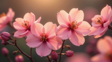Obraz premium pink magnolia flowers in spring