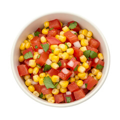 Sweet Corn & Tomato Salsa Recipe on Transparent  background