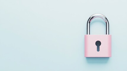 Naklejka premium solid pastel lock with modern smooth finish Over solid white Studio Background.