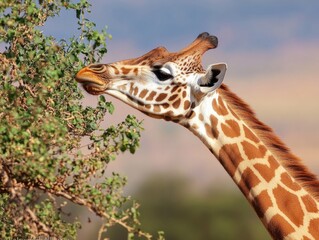 Regenerative Ecology Showcase Resilient Giraffe Adaptation in Fragile Savanna Ecosystems - Wildlife Conservation Storytelling for Climate Awareness