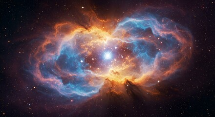 Deep Space Nebula Background with Vibrant Colors