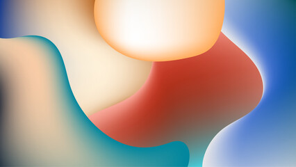 colorful abstract background with smooth curves and gradients displaying various shades vector illustration