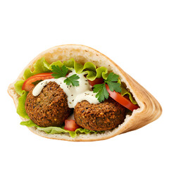 Falafel Pita: Recipe & Guide on Transparent  background